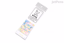 King Jim Kitta washi tape in a paint-inspired design, featuring a colorful, abstract pattern. The tape is partially unrolled from its white packaging with the Kitta logo and text.