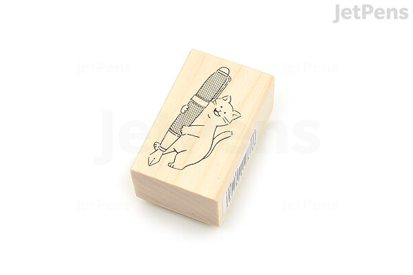 Telephone Cat Wooden Stamp Telephone Cat Wooden Stamp
