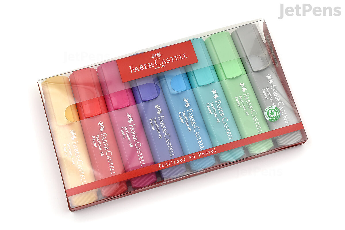 Faber-Castell Textliner Highlighter - Pastel - 8 Color Set | JetPens