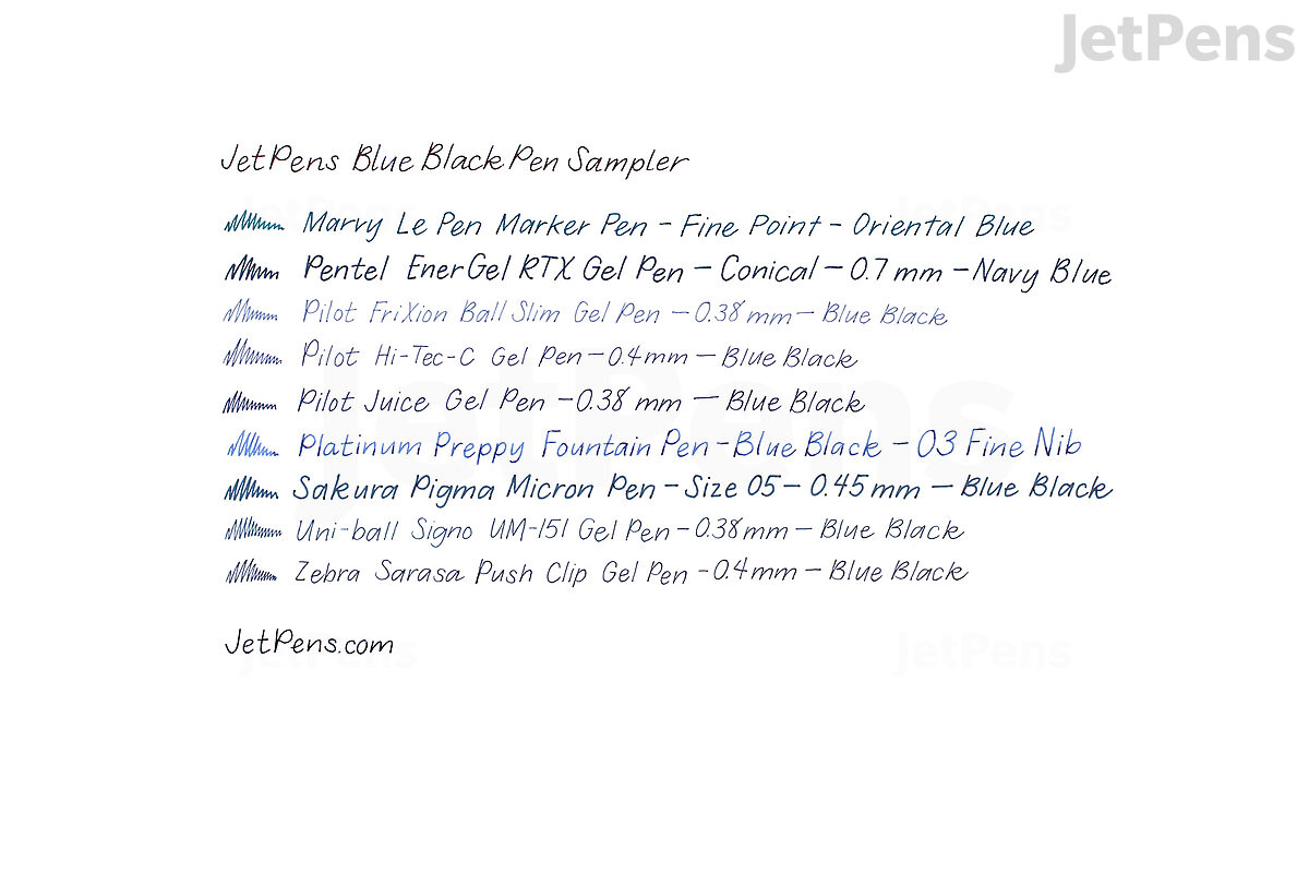JetPens Blue Gel Pen Sampler