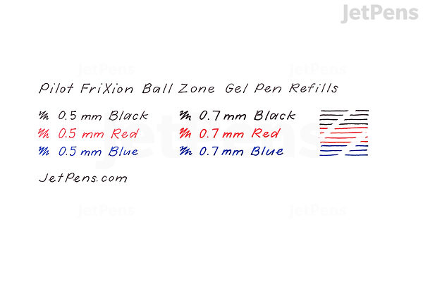  Pilot FriXion Gel Ink Pen Refill-0.7mm-black-pack of