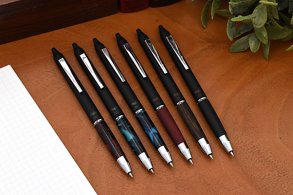Pilot FriXion Ball Knock Zone Retractable Gel Pen - Wood Grip - 0.5 mm ...