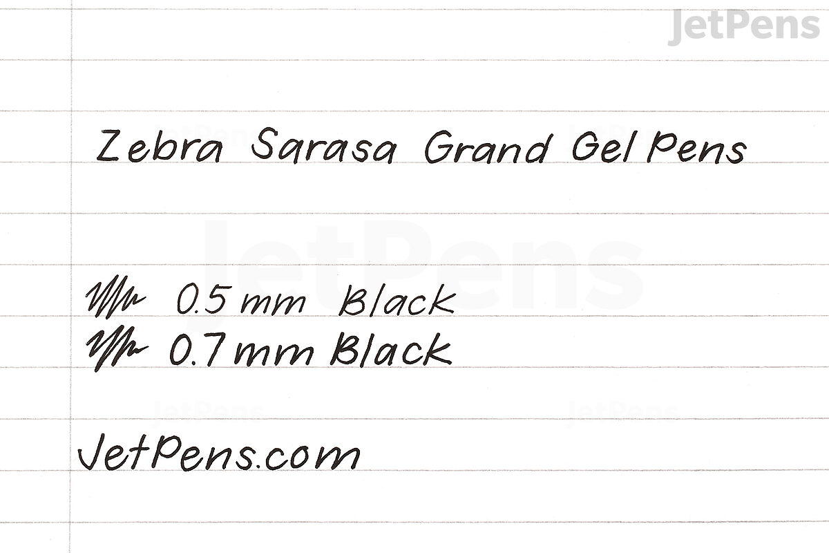 Sarasa Grand Retractable Gel Pen, Medium 0.7 mm, Black Ink/Barrel - Zebra 45111