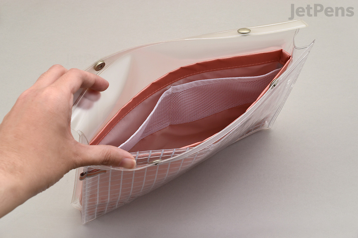 Bungu Pencil Case Kokuyo Estuche Grande Beige Tool Pen Case