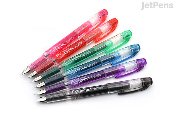 7 Preppy Fountain Pens, 0.3 Fine Nib Platinum Fountain Pen, Ink