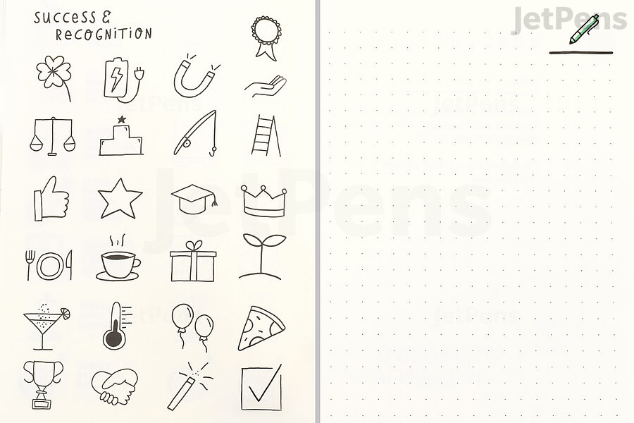 Leuchtturm1917 Sketchnote Journal workbook and Dotted (Dot Grid) examples.