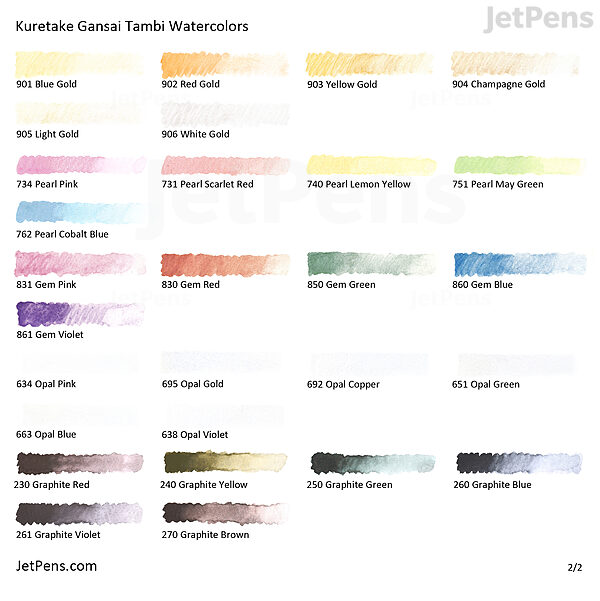 Kuretake GANSAI TAMBI 48 Colors Set, Watercolor Paint Set,  Professional-quality for artists and crafters, AP-Certified, water colors  for adult, Made