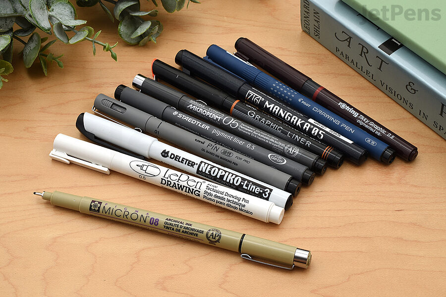 The Medium Tip Drawing Pen Sampler lets you test our recommended Ohto Graphic Liner against other needle-point drawing pens.