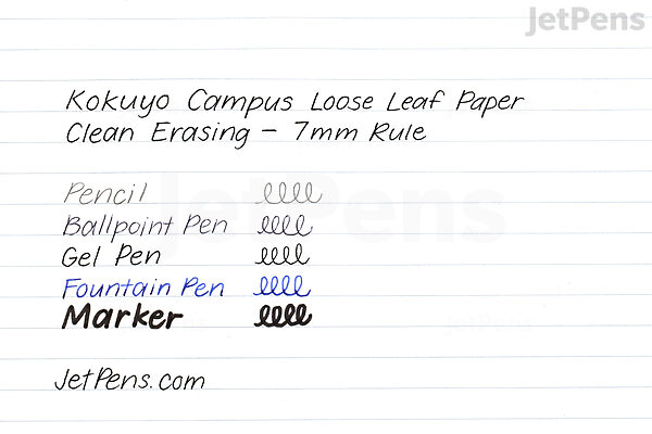 Kokuyo Campus Loose Leaf Paper Clean Erasing B5 7 Mm Rule 26