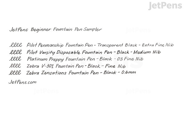 JetPens Beginner Fountain Pen Sampler