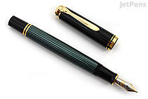 Pelikan Souverän M400 Fountain Pen - Black / Green - 14k Fine Nib - PELIKAN 994855
