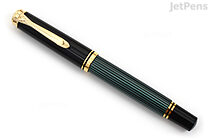 Pelikan Souverän M400 Fountain Pen - Black / Green - 14k Broad Nib - PELIKAN 994871