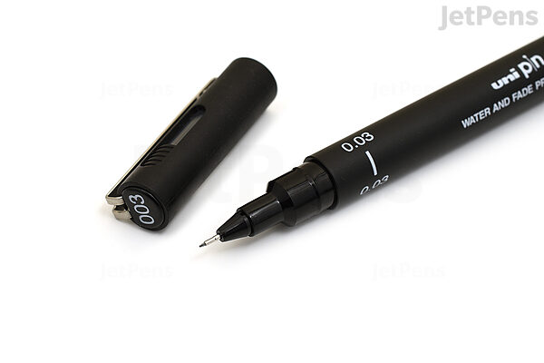 Uni Pin Fineliner Drawing Pen Black 0.03mm Pack of 6 