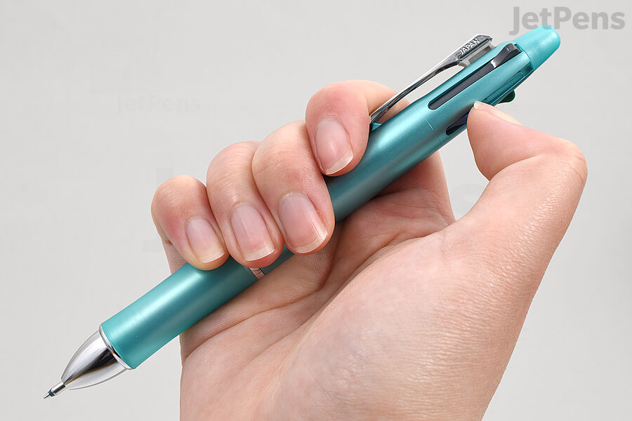 The Dr. Grip Multi Pen has four ballpoint colors and a mechanical pencil that can be deployed with the push of a tab.