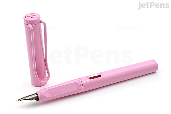 Glass Dip Pen - Rose Pink Spiral