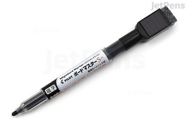 Pilot Board Master S Dry Erase Marker with Eraser - Fine Point - Black