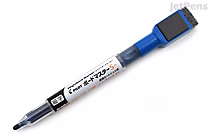 Blue Pilot Board Master S dry erase marker with fine point tip and attached eraser on the cap.