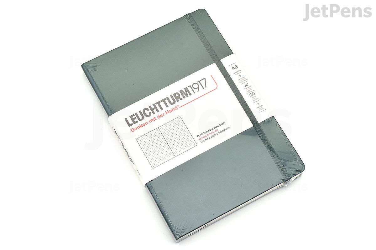 LEUCHTTURM1917 - Notebook Hardcover Medium A5-251 Numbered Pages for  Writing and Journaling (Anthracite, Dotted)
