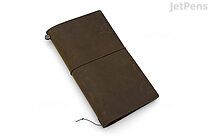 TRAVELER'S COMPANY TRAVELER'S notebook Starter Kit - Regular Size - Olive Leather - TRAVELER'S 15342006