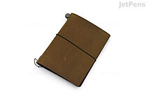 TRAVELER'S COMPANY TRAVELER'S notebook Starter Kit - Passport Size - Olive Leather - TRAVELER'S 15343006
