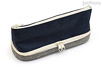 Raymay 2-Layer Pen Case - Navy - RAYMAY FY366K