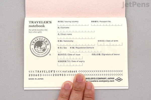 Traveler's Company Passport Sized Refill 017- Sticker Release Paper