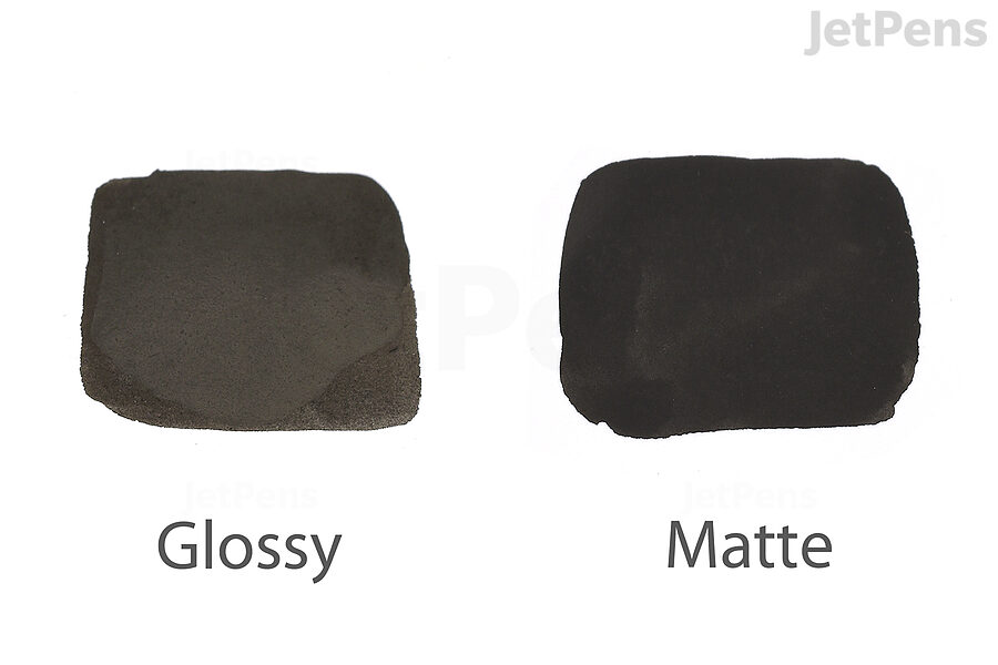 Comparison of glossy and matte inks