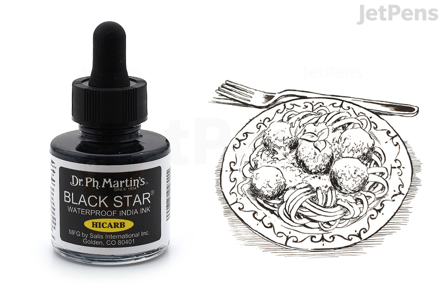 Dr. Ph. Martin's Black Star Hicarb Waterproof India Ink