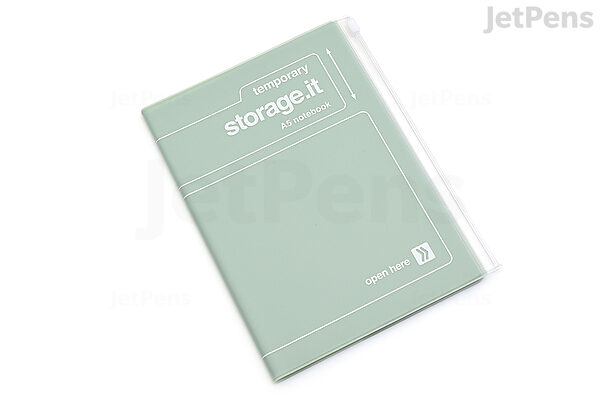 Notebook A5 Recycled PVC cover with zipper Green - Storage.it Mark's