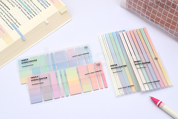 Iconic Index Highlighter Sticky Notes - Long - Summer | JetPens