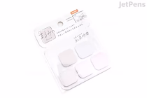 A pack of Beverly Marumi Sticky Notes in the Petite Teatime design, featuring small square sticky notes in soft pastel colors, arranged in two rows on a white backing card.