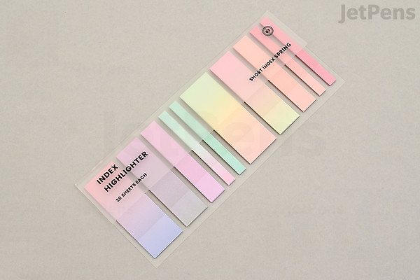 Iconic Index Highlighter Sticky Notes - Short - Spring | JetPens
