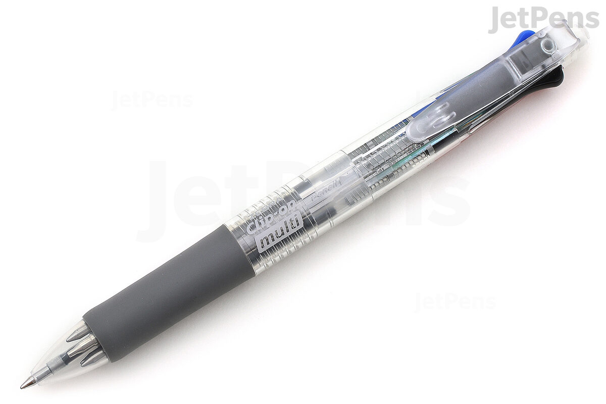 Zebra Clip-On Multi Multifunctional Ballpoint Pen Clear