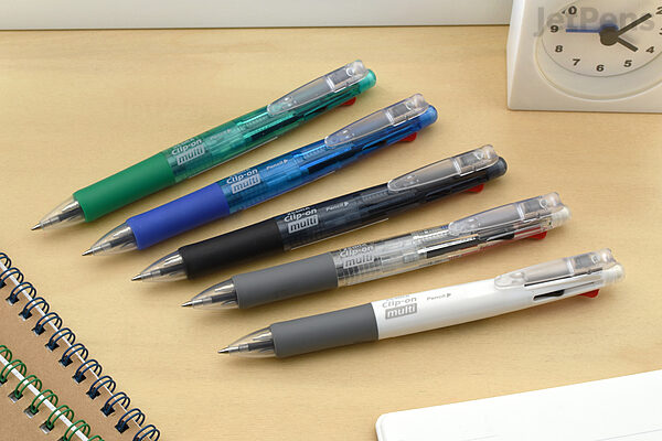 Zebra Clip-On 4 Color 0.7 mm Ballpoint Multi Pen + 0.5 mm Pencil - Blue  Body