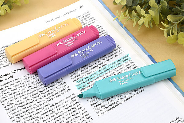 MotoArt Faber-Castell Metallic Highlighters – 4 Glitter Highlighter Pens -  Textliner 