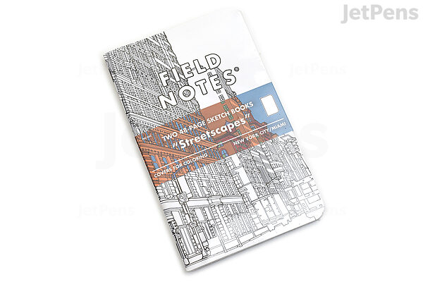 Field Notes Streetscapes Sketch Books - New York & Miami - 4.75 x 7.5 -  48 Pages - Plain Paper - Pack of 2