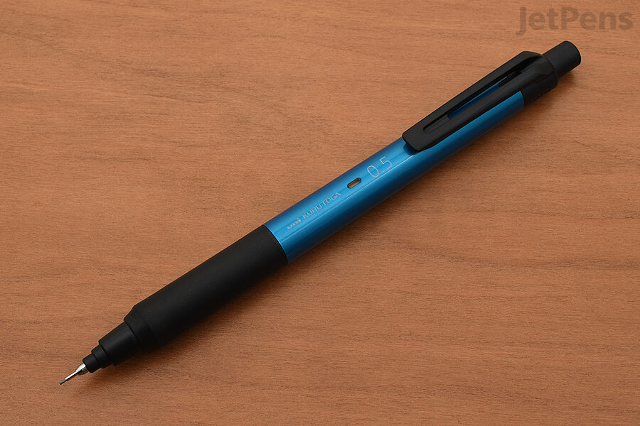 The Uni Kuru Toga KS has a rubber grip and smooth rotation mechanism with reduced tip wiggle.