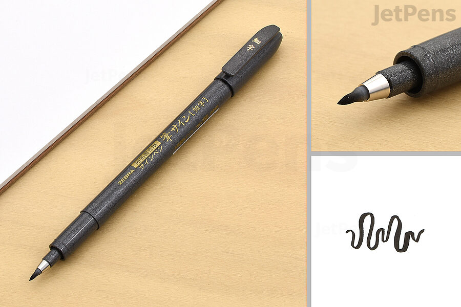 Zebra Fude Brush Pen, Double Sided for Real & Hard Type (FD-502)