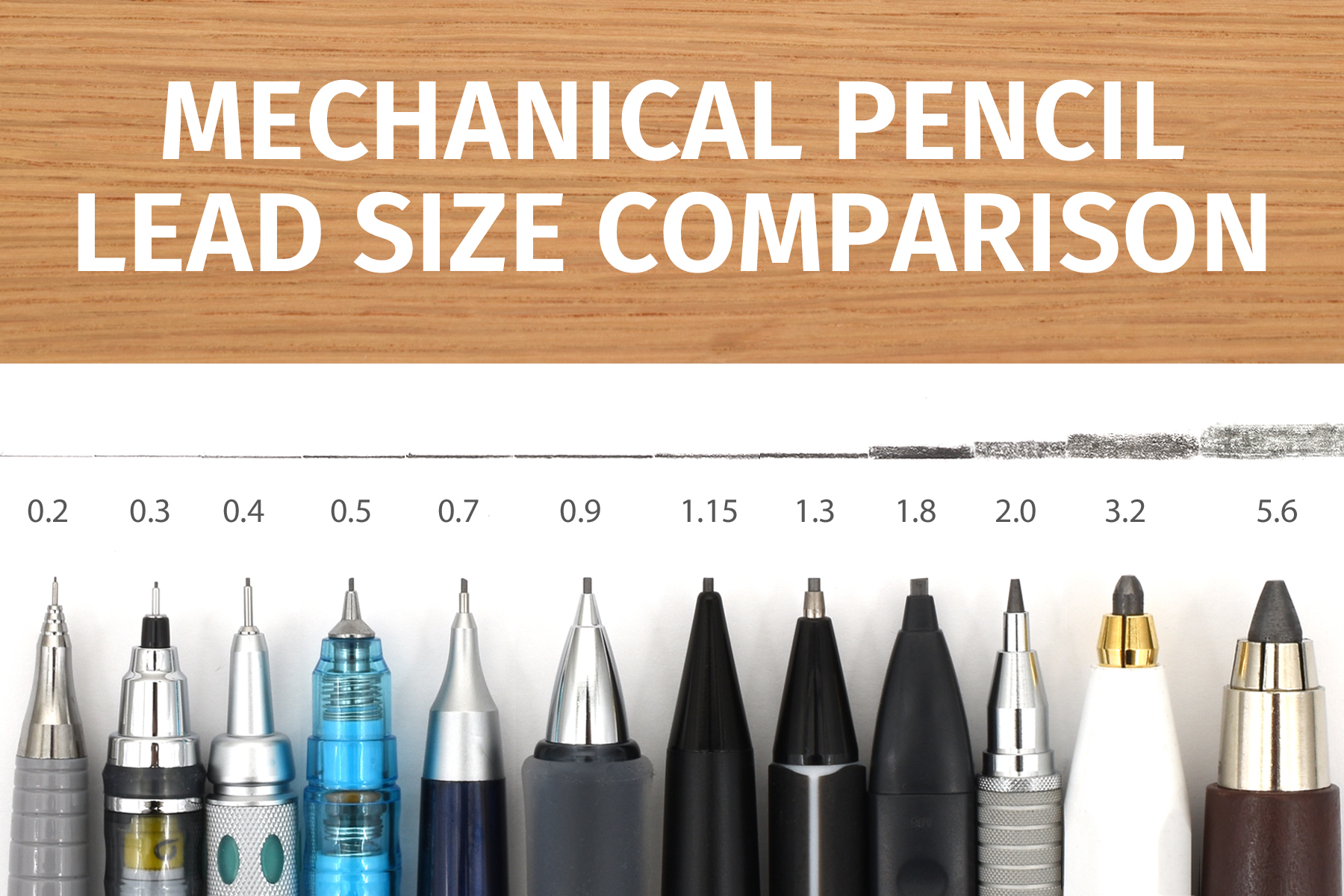 Mechanical Pencil Lead Size Comparison