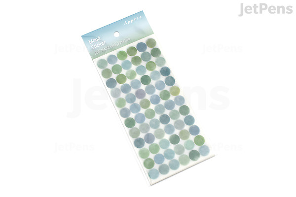 Appree Mood Stickers - Circle - 3PM Sea - 6 Sheets | JetPens