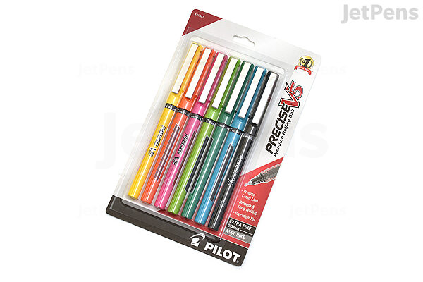 Pilot Precise V5 Rollerball Pen - 0.5 mm - 7 Color Set B