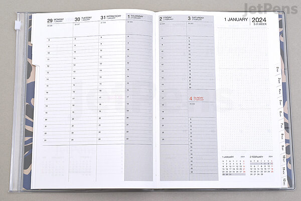 LEUCHTTURM1917 - Daily Planner 2024 with extra booklet, Pocket (A6)  Hardcover, Black (Jan 1 - Dec 31, 2024)