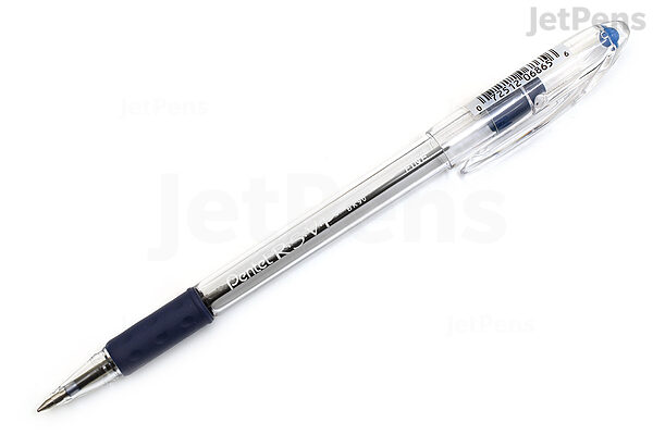 Pentel R.S.V.P. Ballpoint Pens Fine Point 0.7 mm Clear Barrel Blue