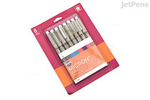 Sakura Pigma Micron Pen - Size 01 - 0.25 mm - 8 Color Set - SAKURA 30068
