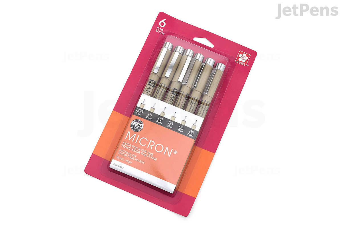Buy Sakura Pigma Micron Pen Set of 6 Assorted Colours online in