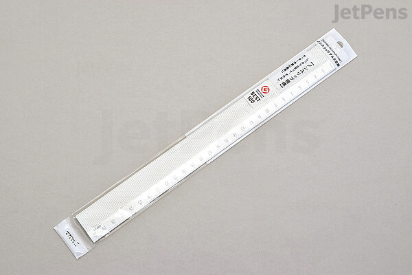 Midori Magnetic Aluminum Ruler- 30cm Black