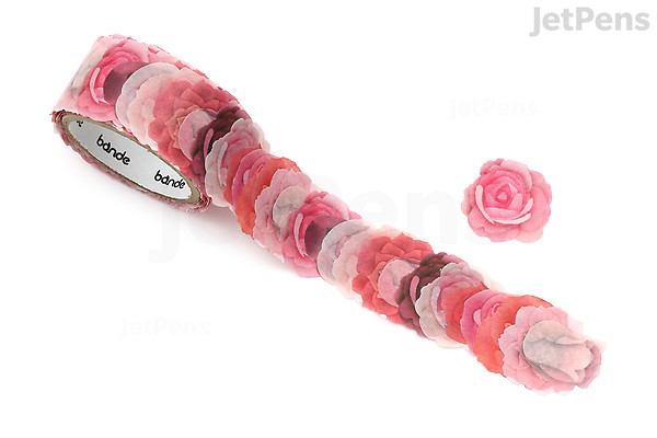 Bande Washi Tape Sticker Roll - Pink Rose | JetPens