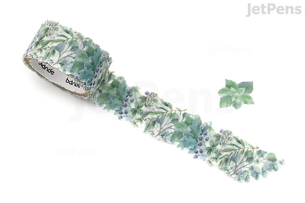 Bande Washi Tape Sticker Roll - Green Bouquet | JetPens