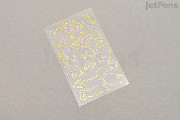 Sea Creatures | Gold Foil Transfer Stickers Sea Creatures | Gold Foil Transfer Stickers