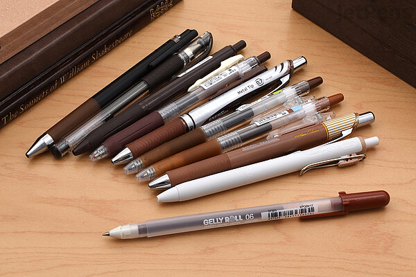 High-class Vintage Synthetic Leather Brown Pencil Case Pen Storage Pouch  Bags for Gel Pen Stationery
